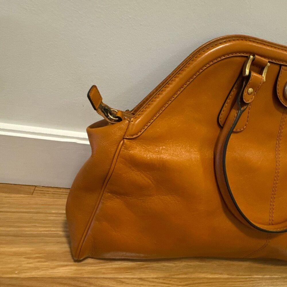 Gucci ReBelle Orange Leather Satchel Bag - Picture 7 of 14